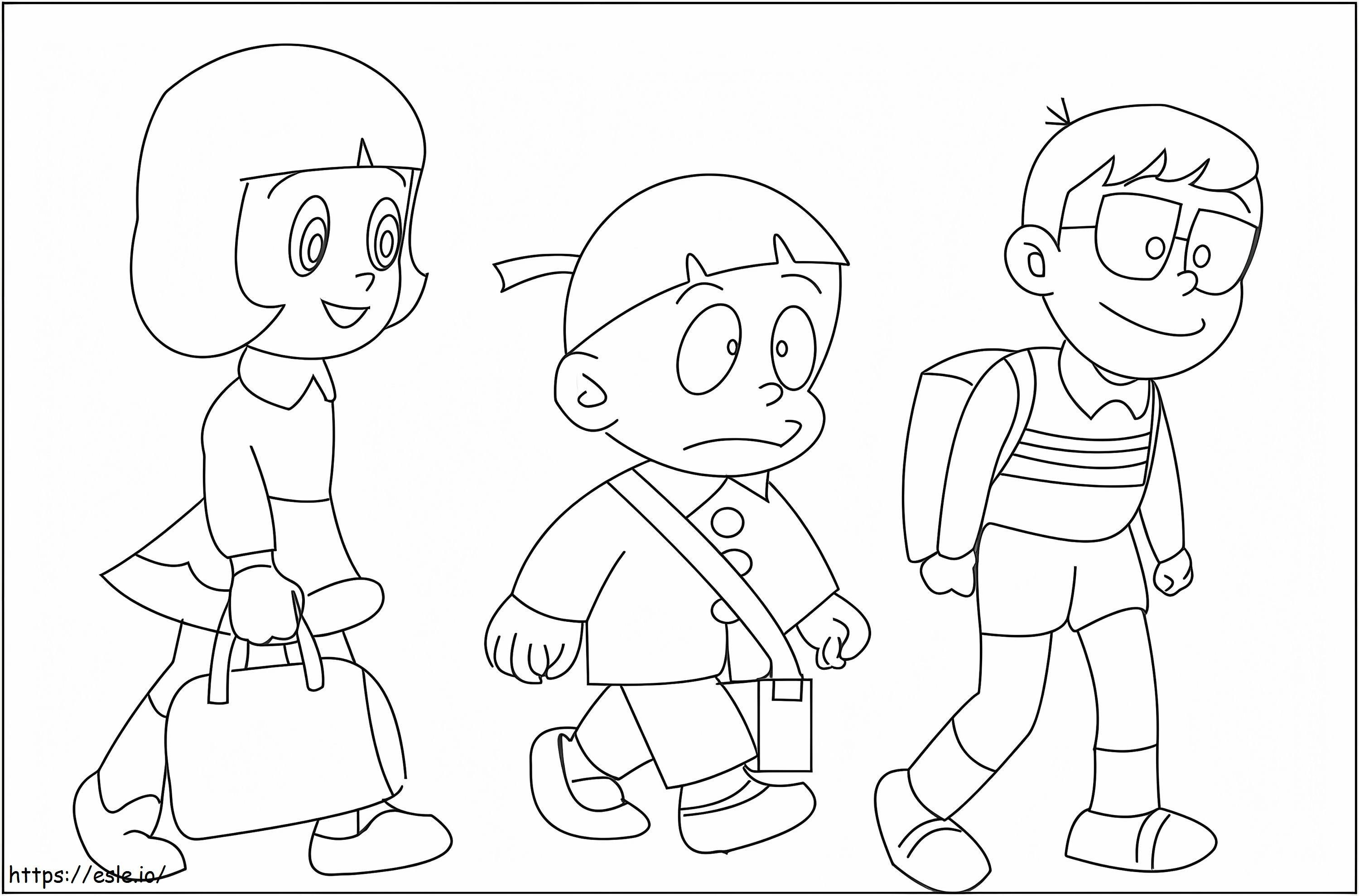 Kenichi And Friends coloring page