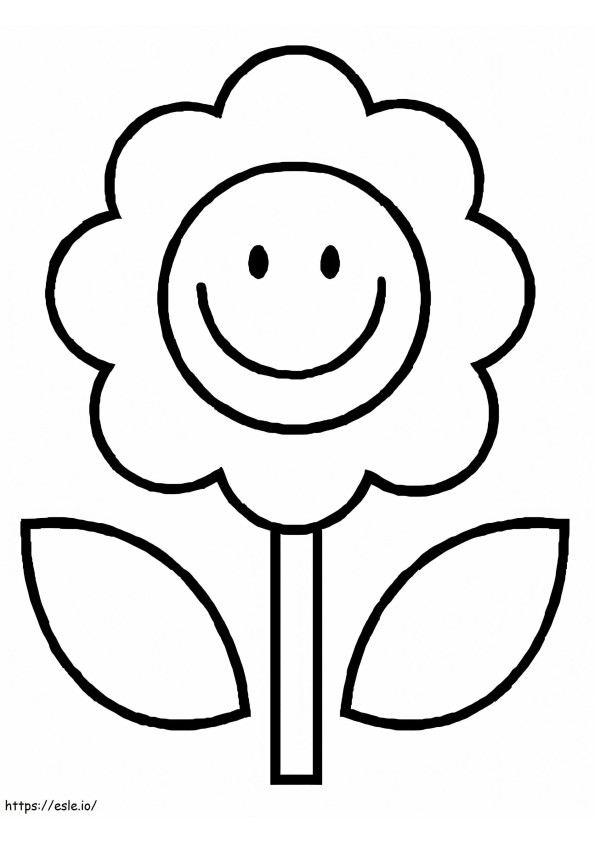 Cute Flower For 1 Year Old Kids coloring page