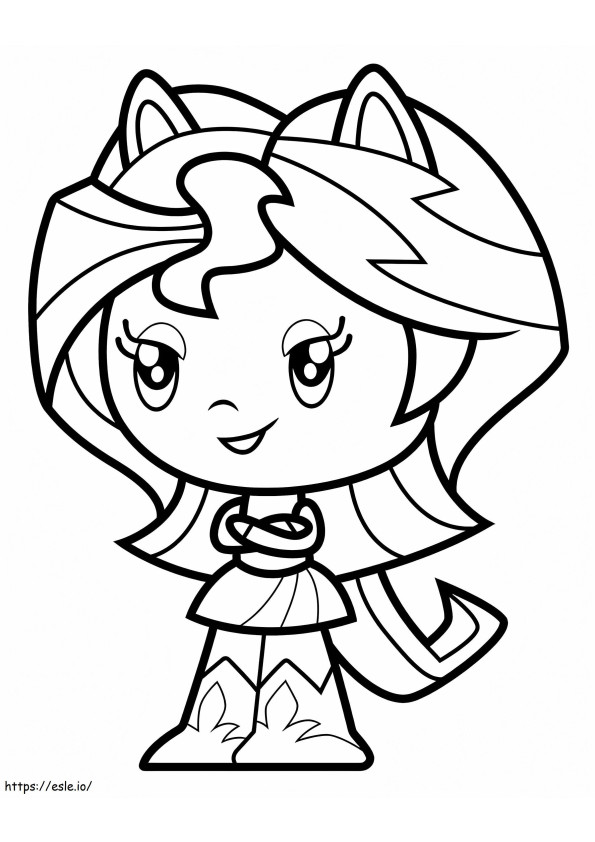 Equestria Girl Cutie Mark Crew coloring page
