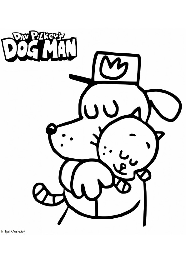 Love Dog Man de colorat