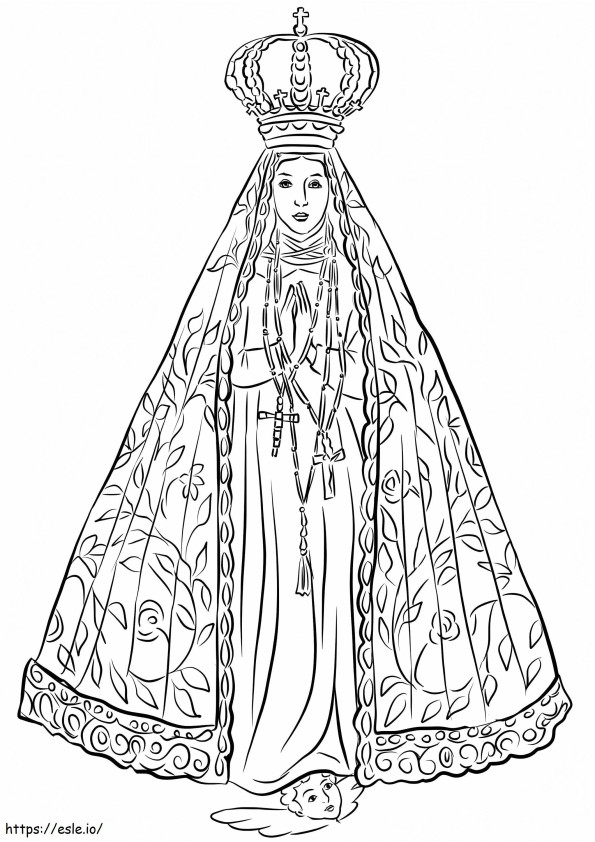 Matki Bożej z Aparecidy kolorowanka