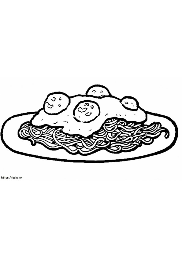 Pasta With 4 Eggs coloring page