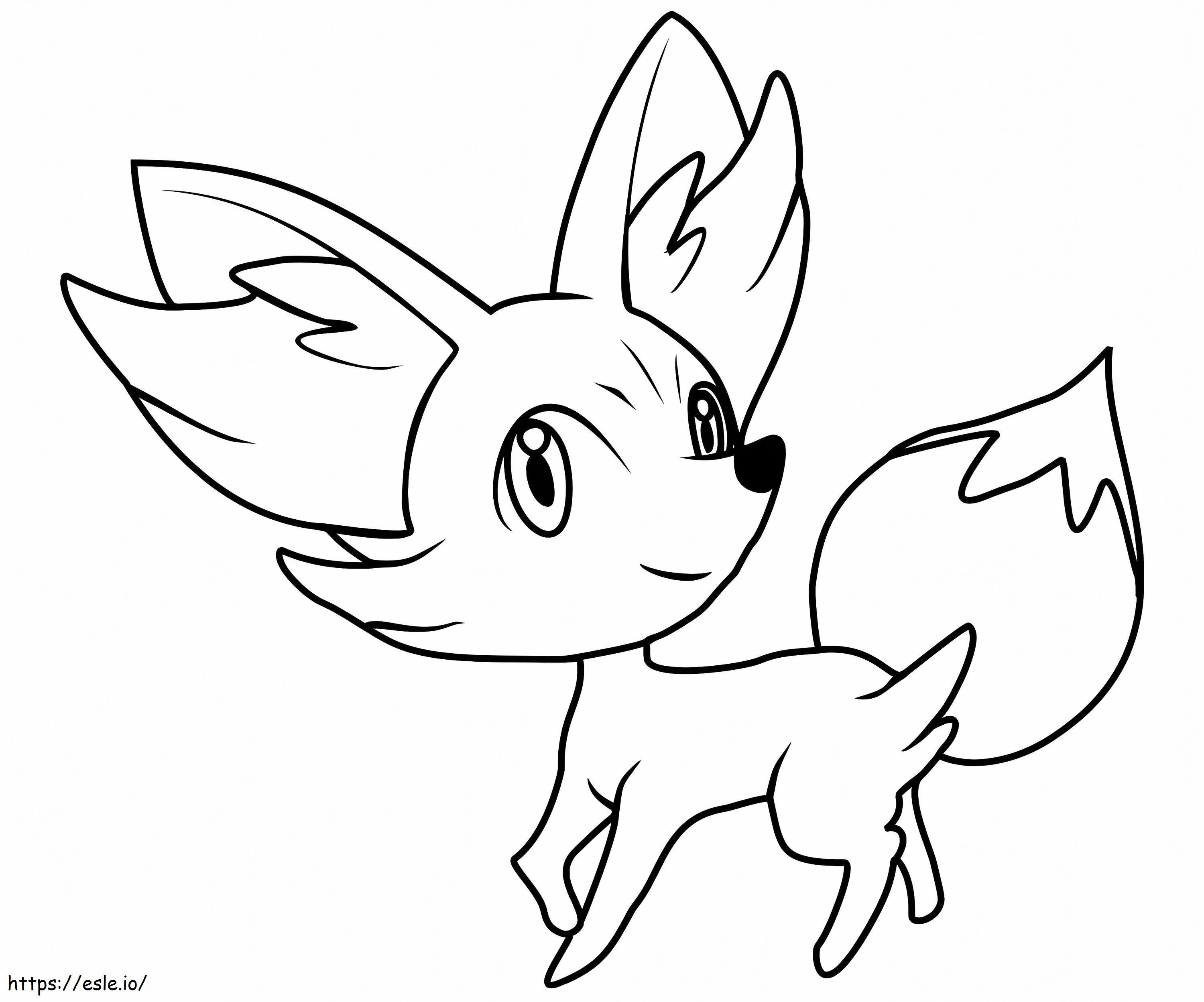 Coloriage Pokémon de Feunnec 2 à imprimer dessin