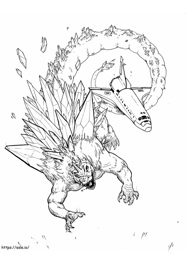 Godzilla From Space coloring page