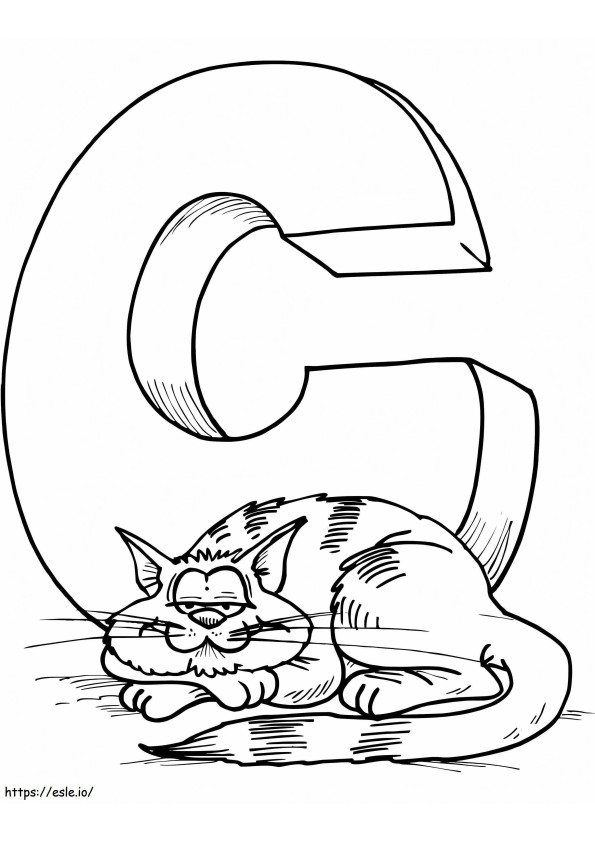 Letter C coloring page