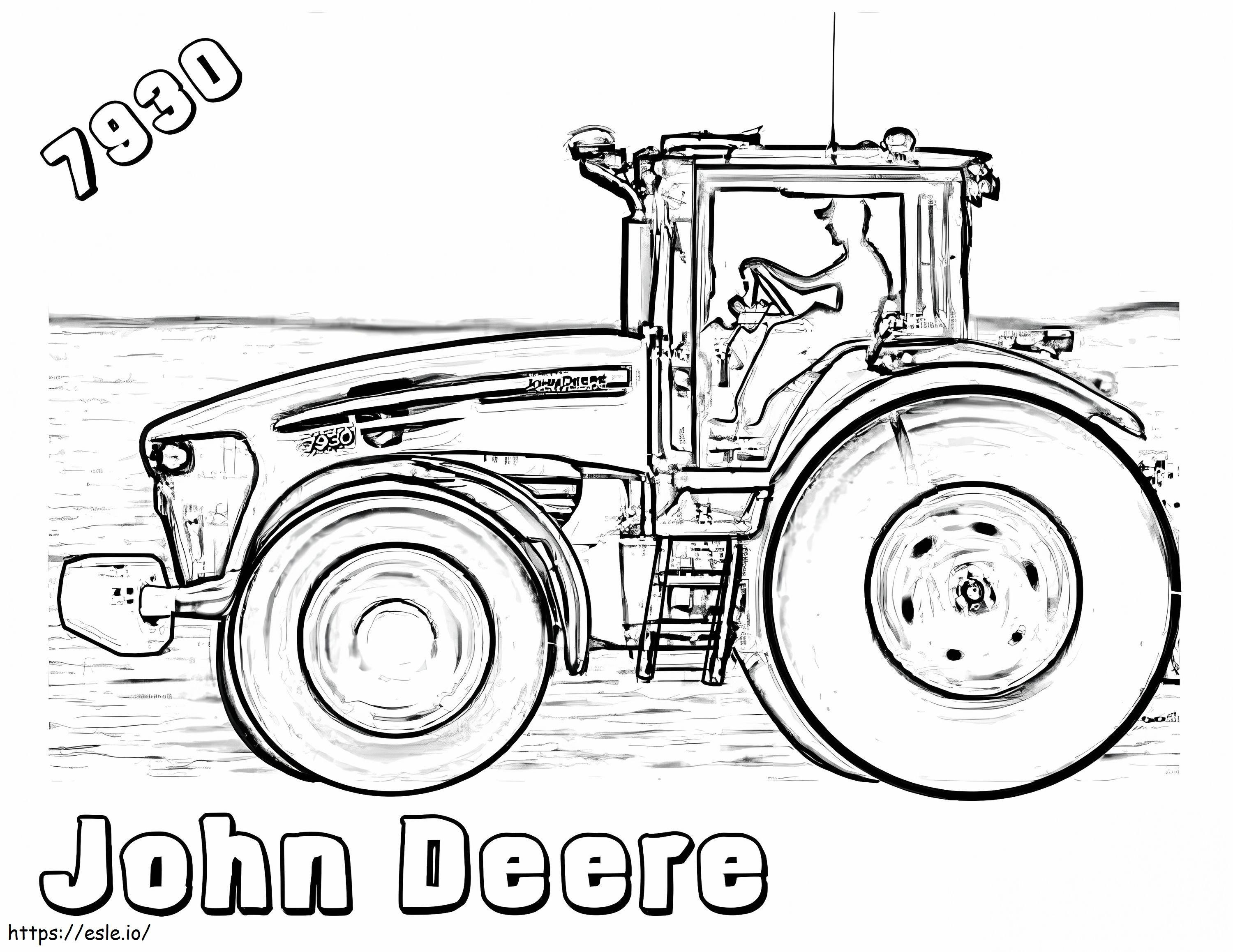 Coloriage John Deere 7930 à imprimer dessin