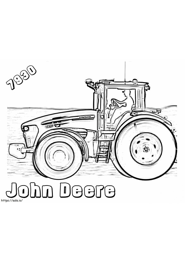 John Deere 7930 Gambar Mewarnai