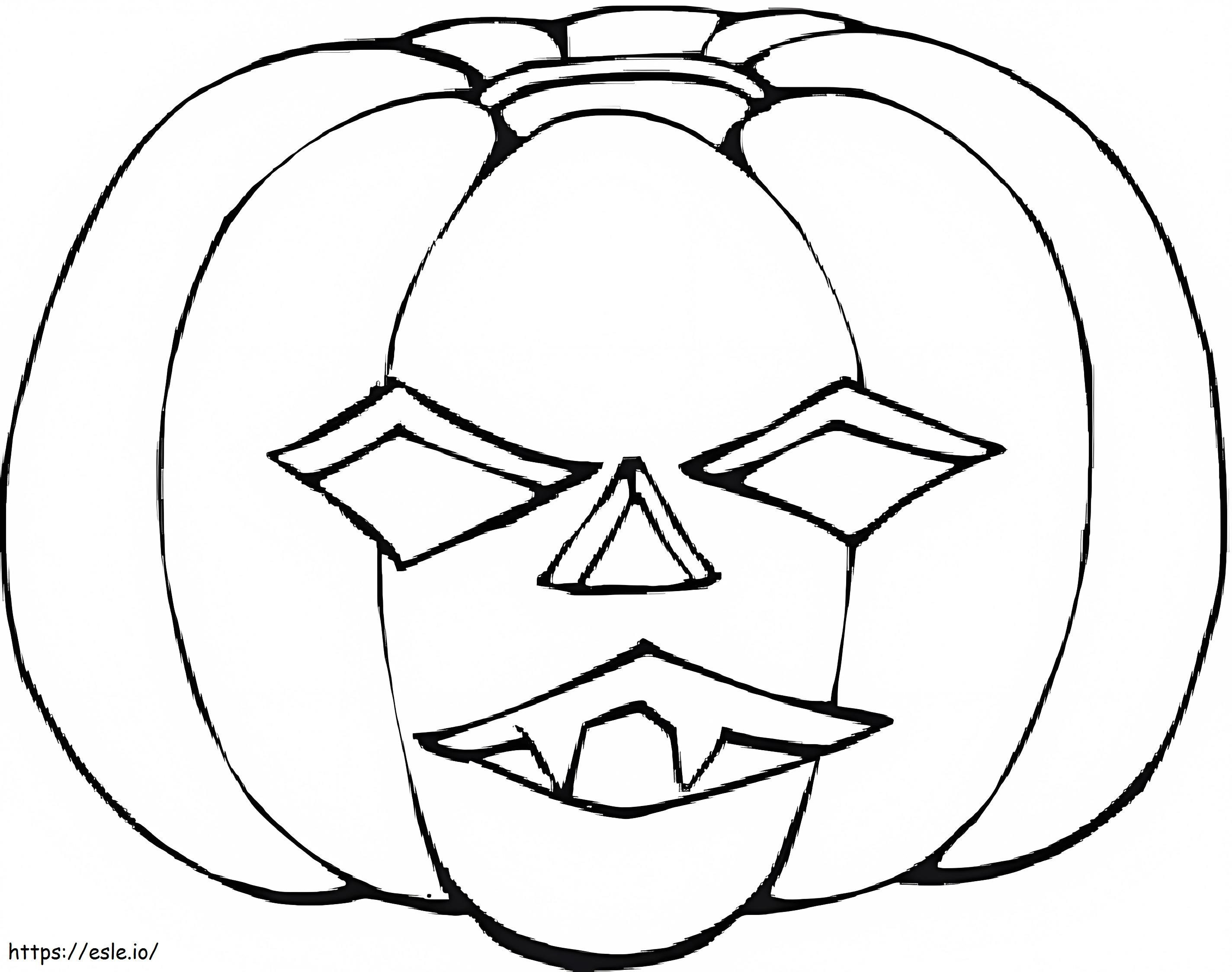 Halloween-naamio 6 värityskuva