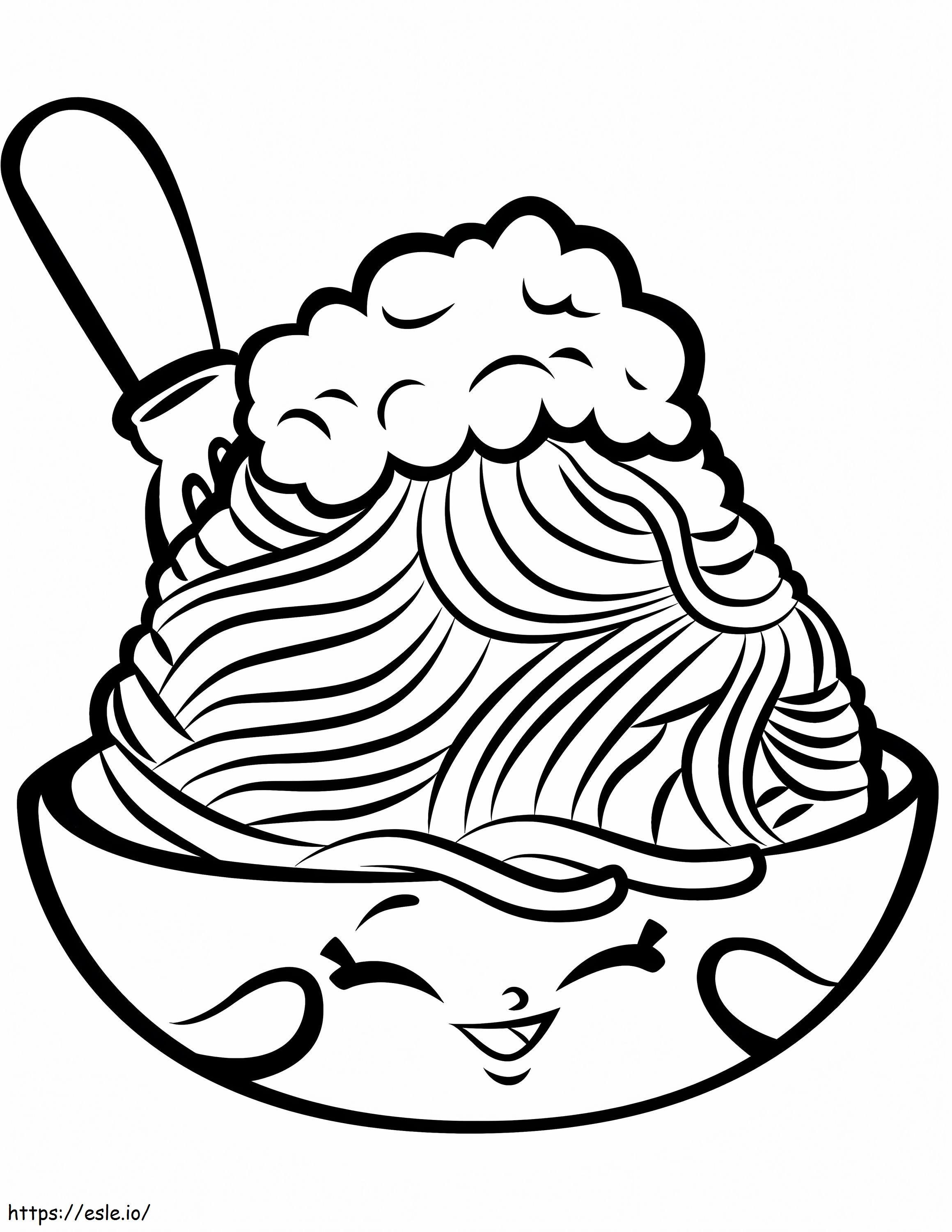 Online Spaghetti Shop Coloring Page - Free Printable