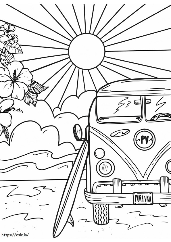 Summer Aesthetics coloring page