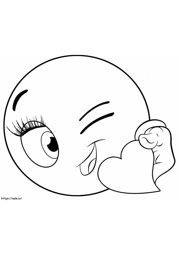Lovely Emoji coloring page