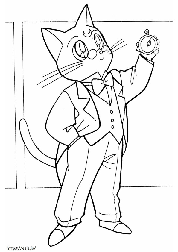 Cat From Sailor Moon coloring page