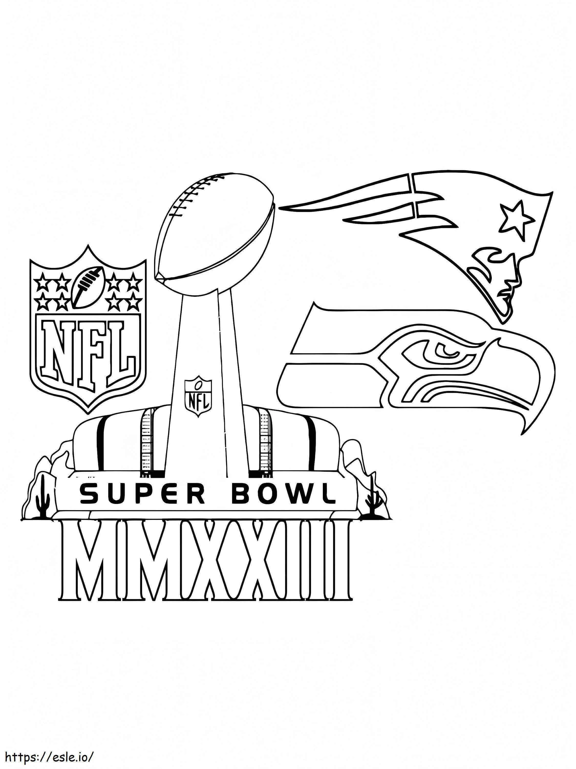 Super Bowl 2023 Eagles coloring page