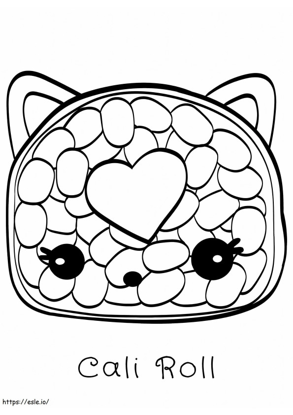 Cali Roll In Num Noms coloring page