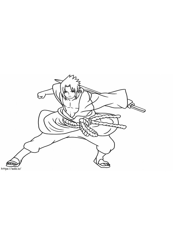 Gran Uchiha Sasuke kolorowanka