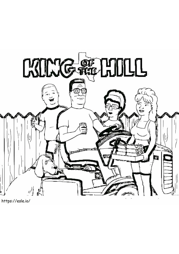 King Of The Hill Free Printable coloring page