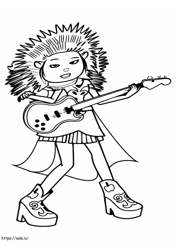 Rockstar Ash mit Gitarre ausmalbilder
