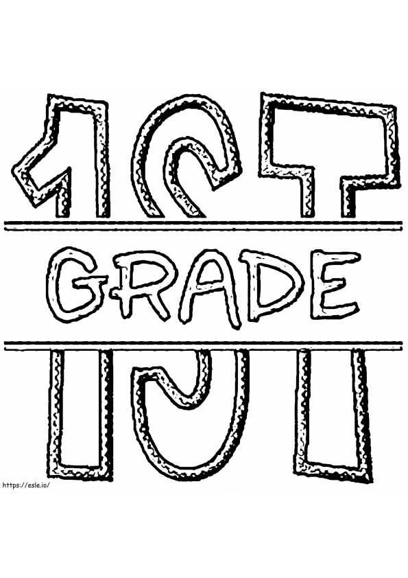 Welcome To First Grade Free Printable coloring page