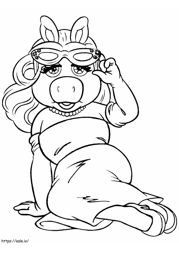 Miss Piggy 1 coloring page