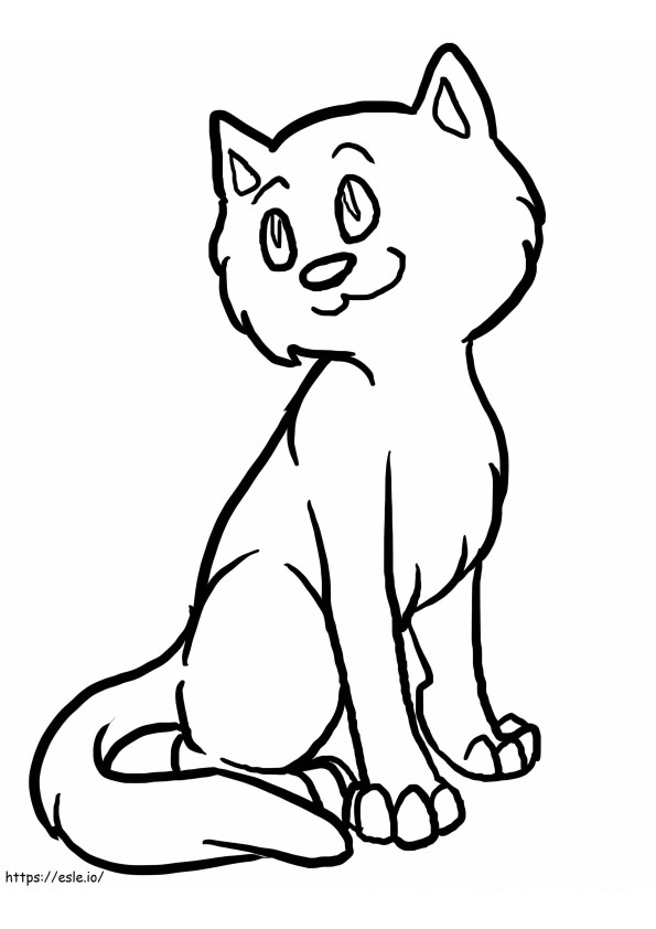 Smiling Cat coloring page