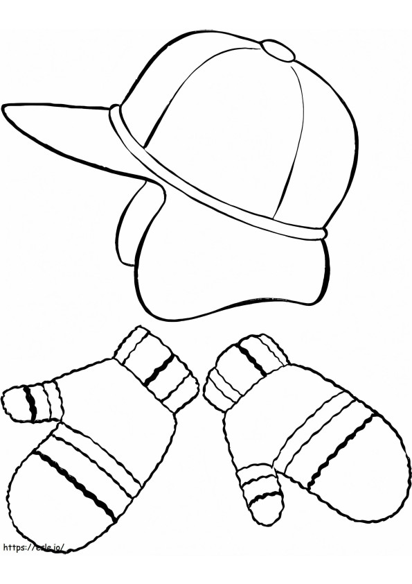 Hat And Mittens coloring page