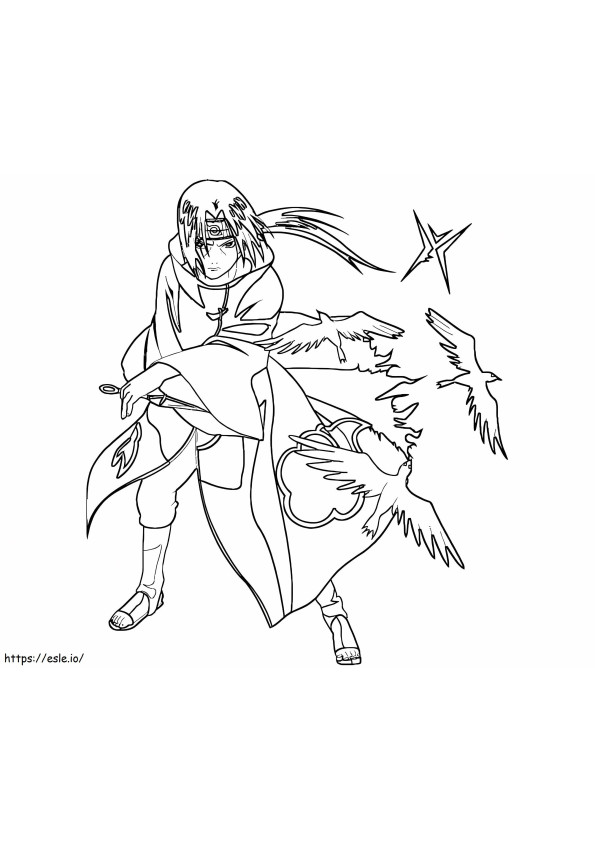 Itachi tenant Kunai et Raven