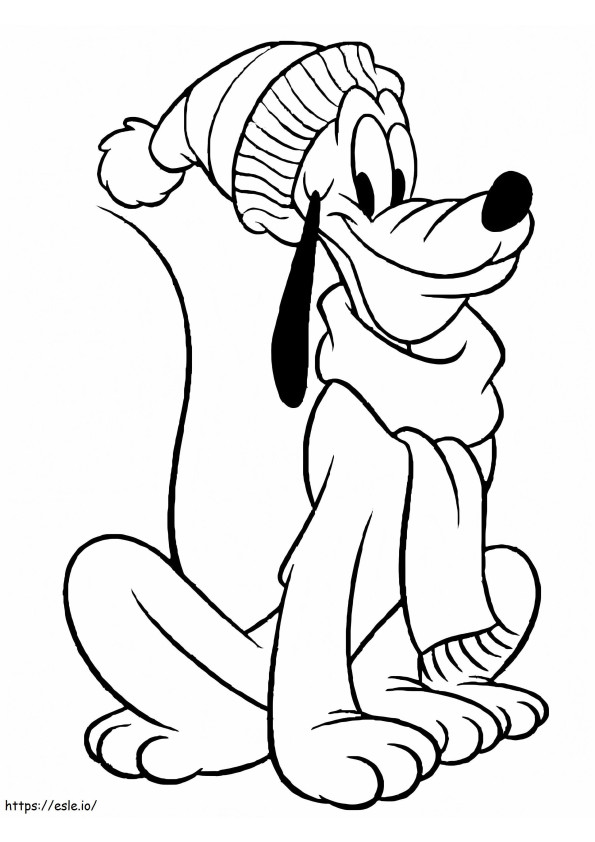 Pluto In Winter coloring page