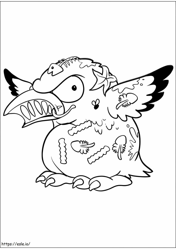 Cruddy Crow The Trash Pack coloring page