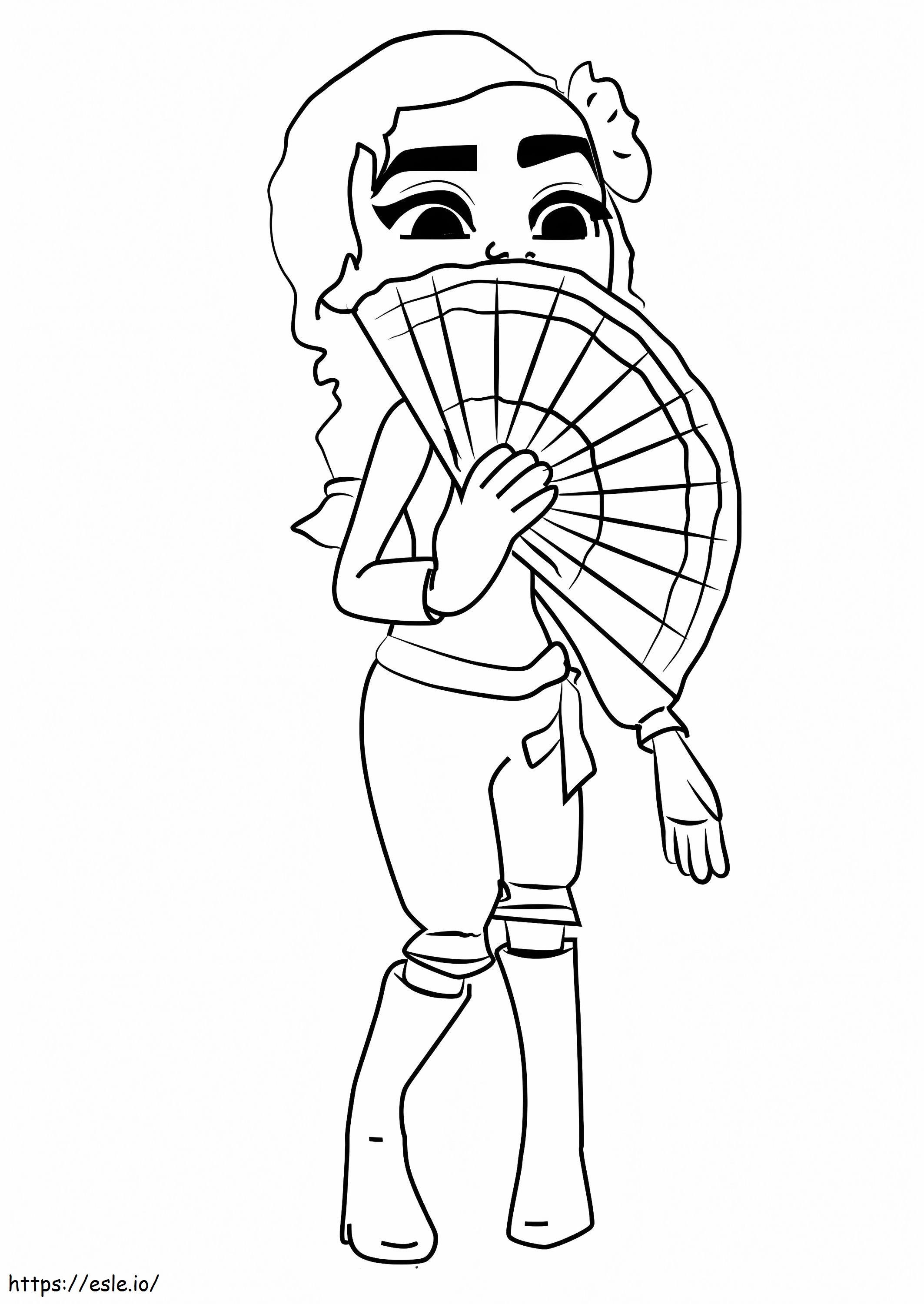 Rosa From Subway Surfers Coloring Page