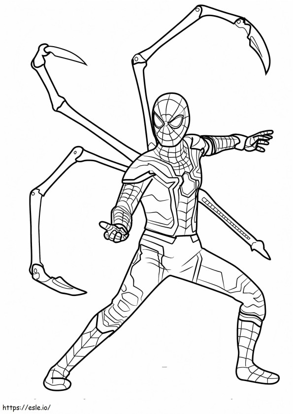 1541551733 Avengers Infinity War Iron Spider coloring page