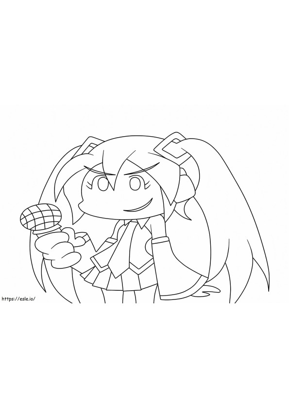 Miku FNF coloring page
