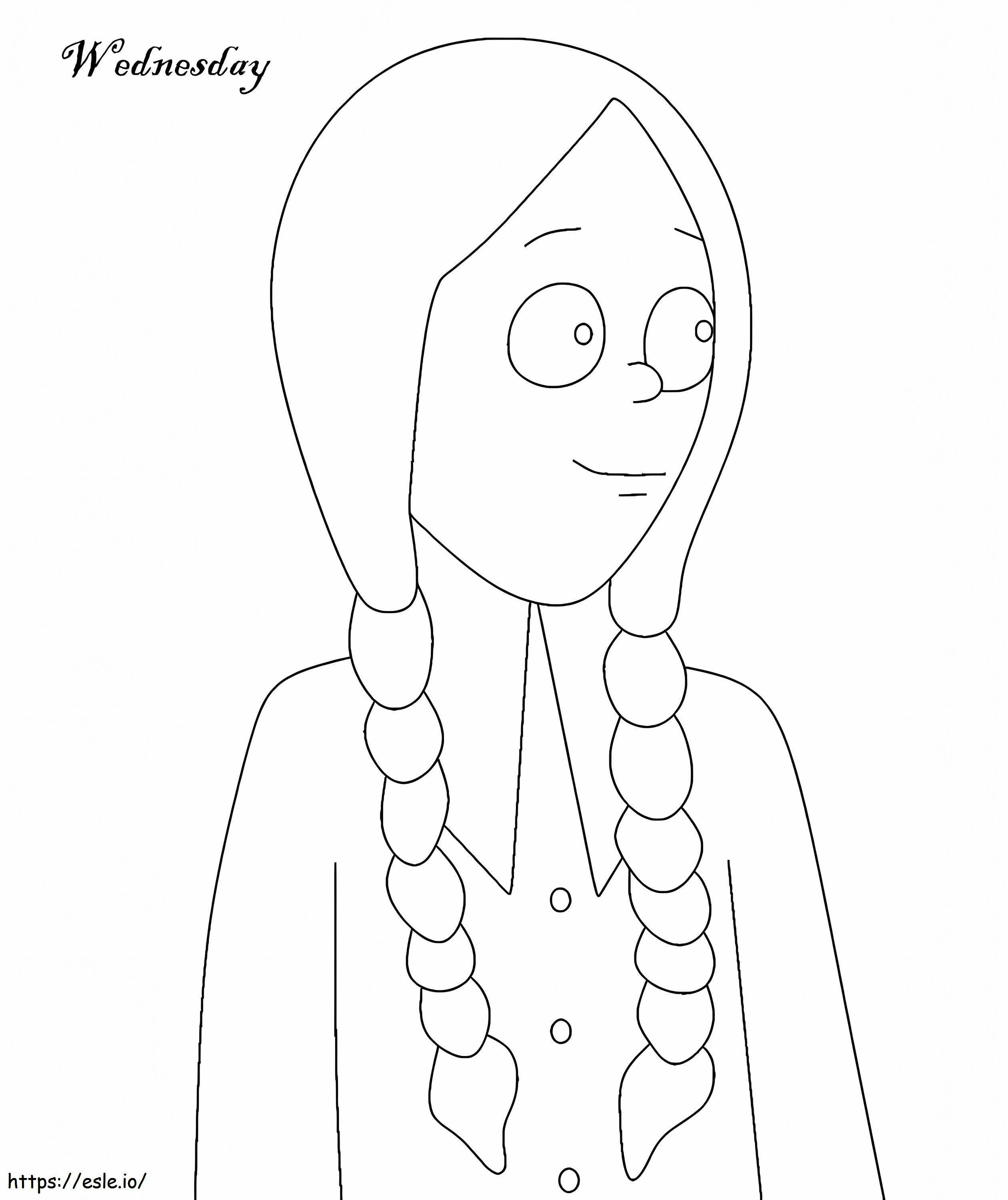Wednesday Addams coloring page