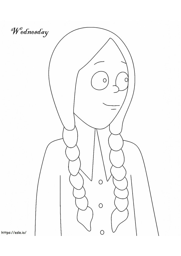 Wednesday Addams coloring page