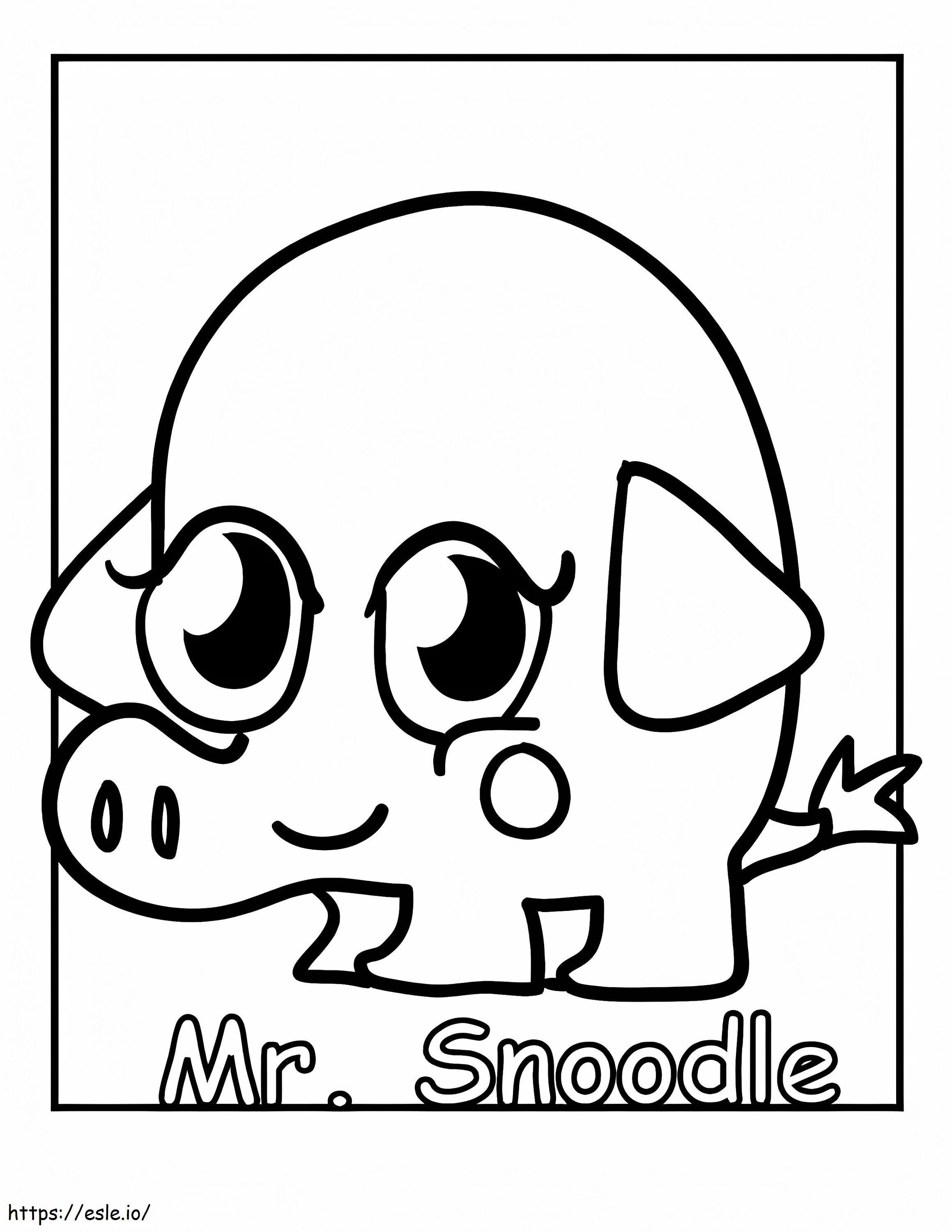 Sr. Snoodle Moshi Monstruos para colorear