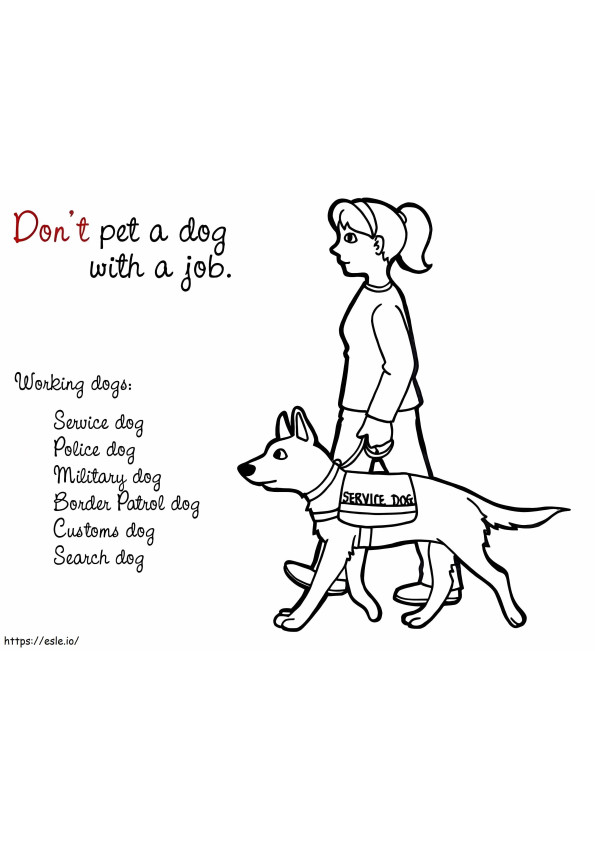 Printable Dog Safety coloring page