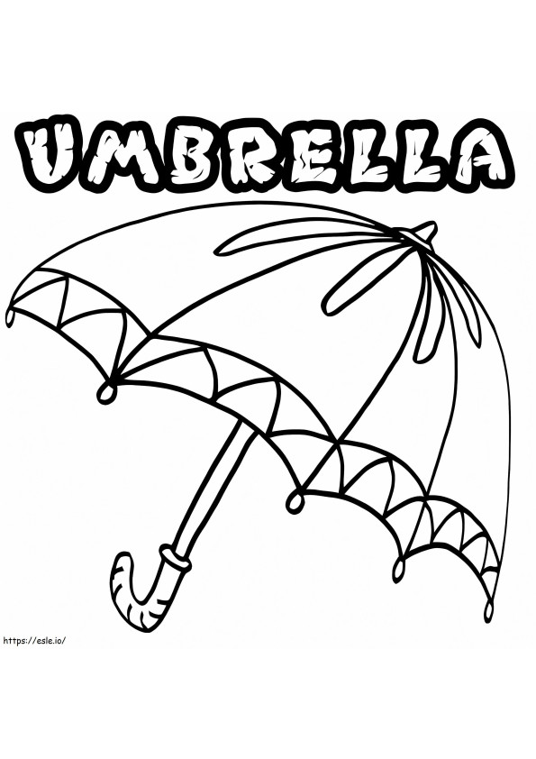 Regenschirm 1 ausmalbilder