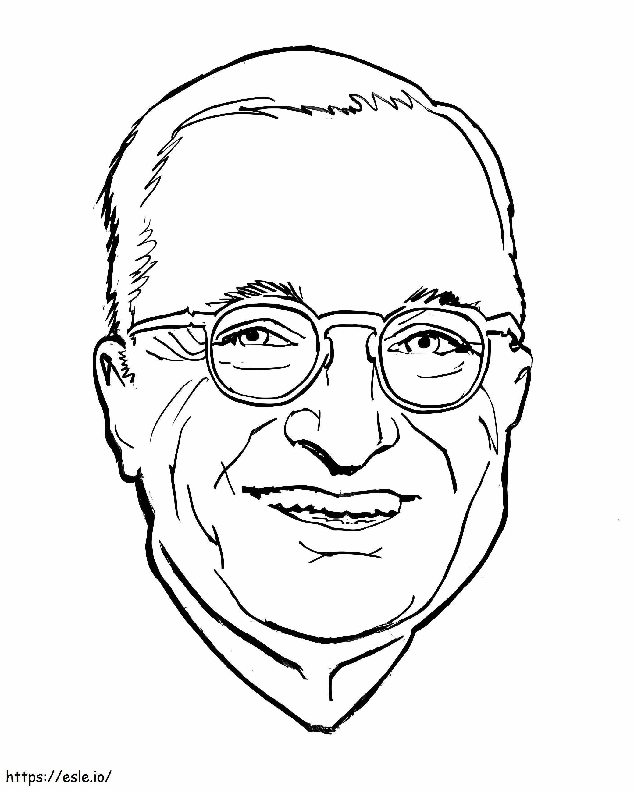Rosto do presidente Harry S. Truman para colorir
