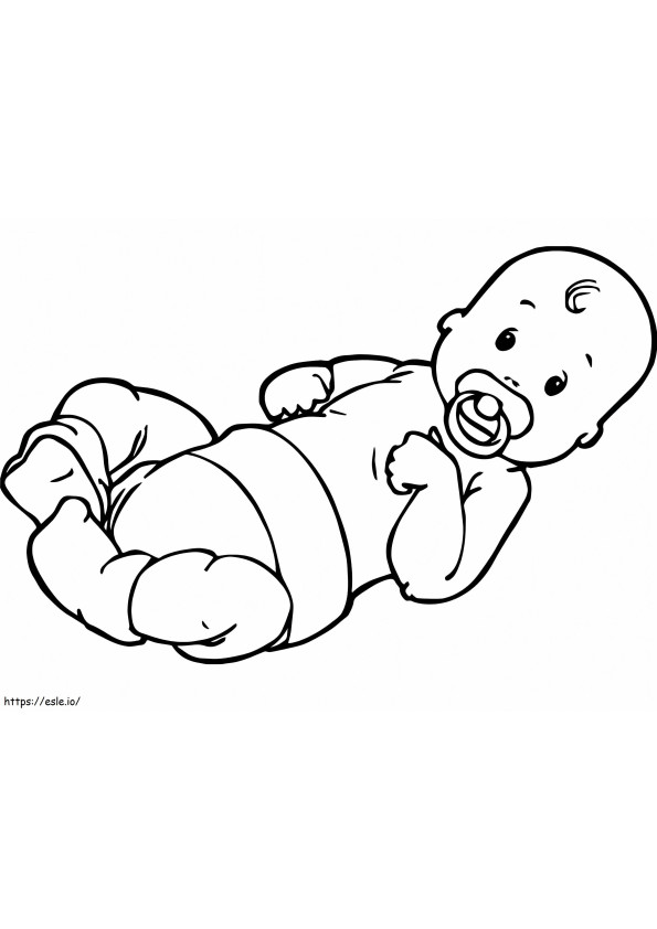 Adorable Baby coloring page