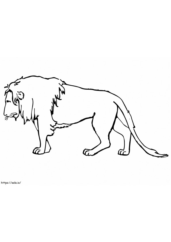 Coloriage Lion triste à imprimer dessin