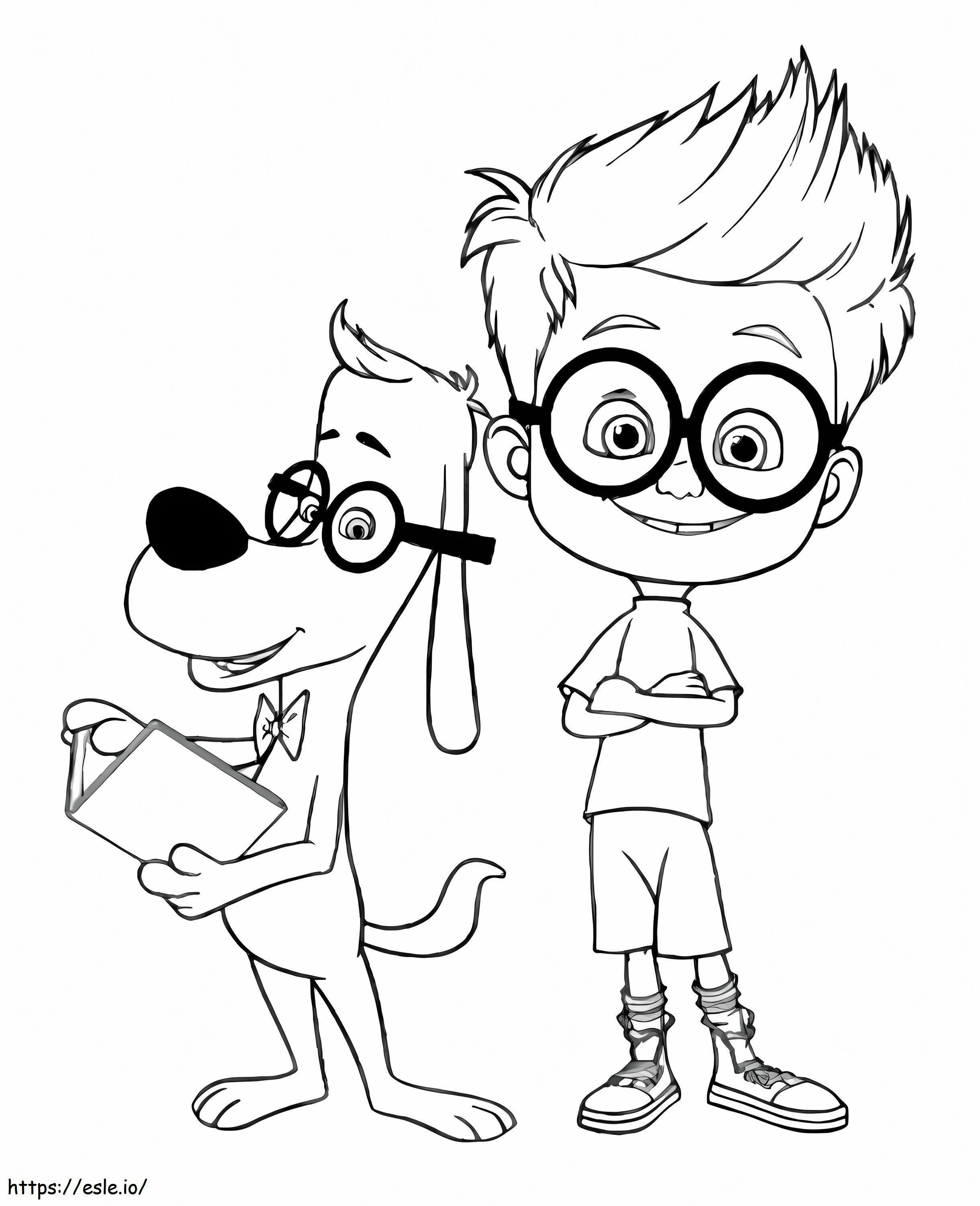 Mr. Peabody ja Sherman 1 värityskuva