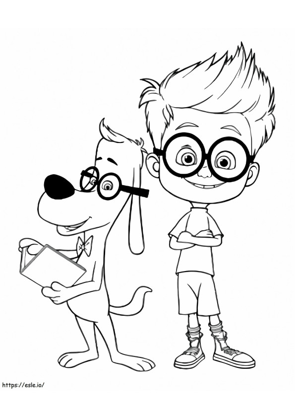Mr. Peabody ja Sherman 1 värityskuva
