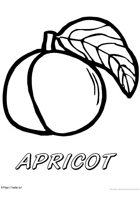 Coloriage Abricot 9 à imprimer dessin