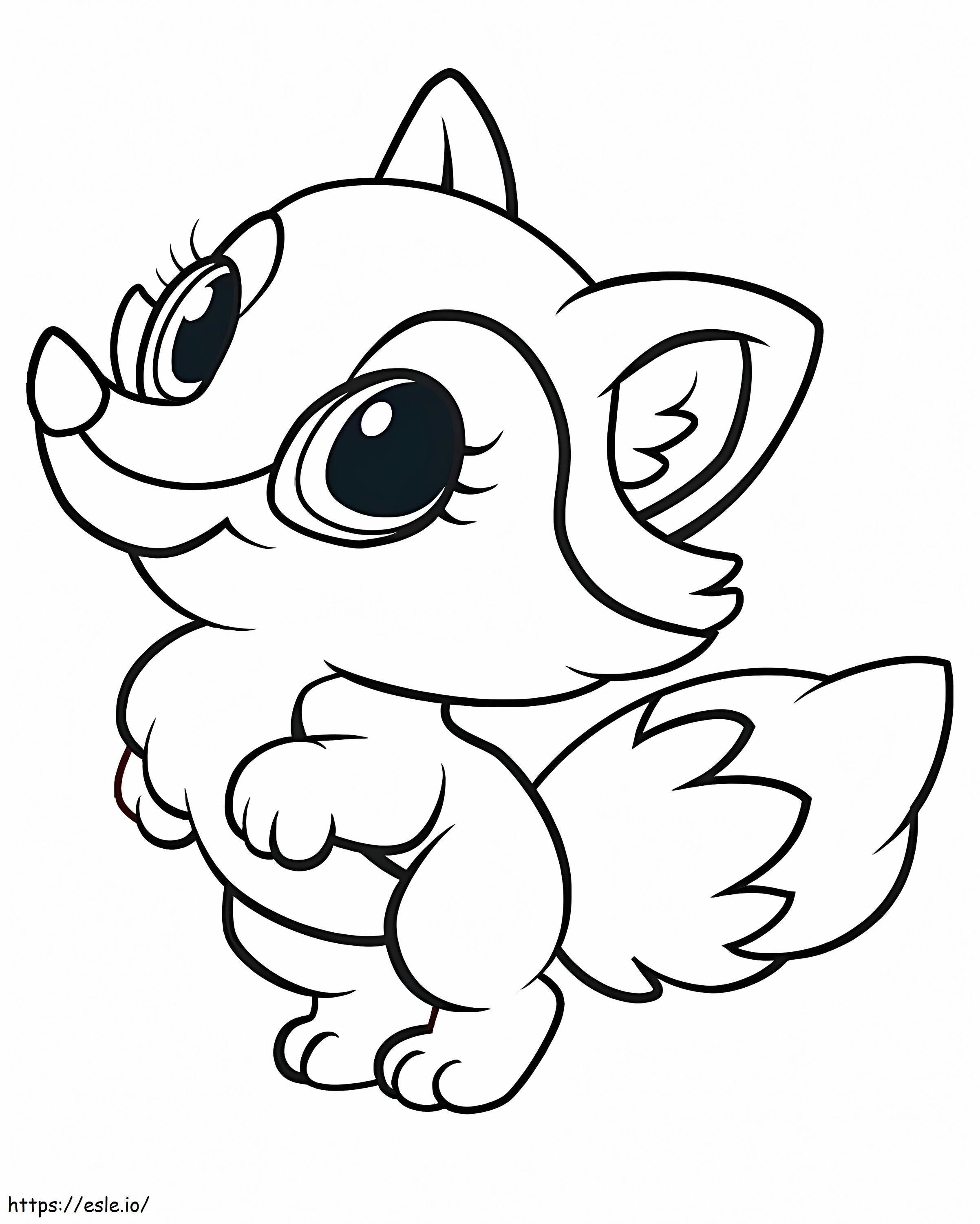 Cute Baby Fox coloring page