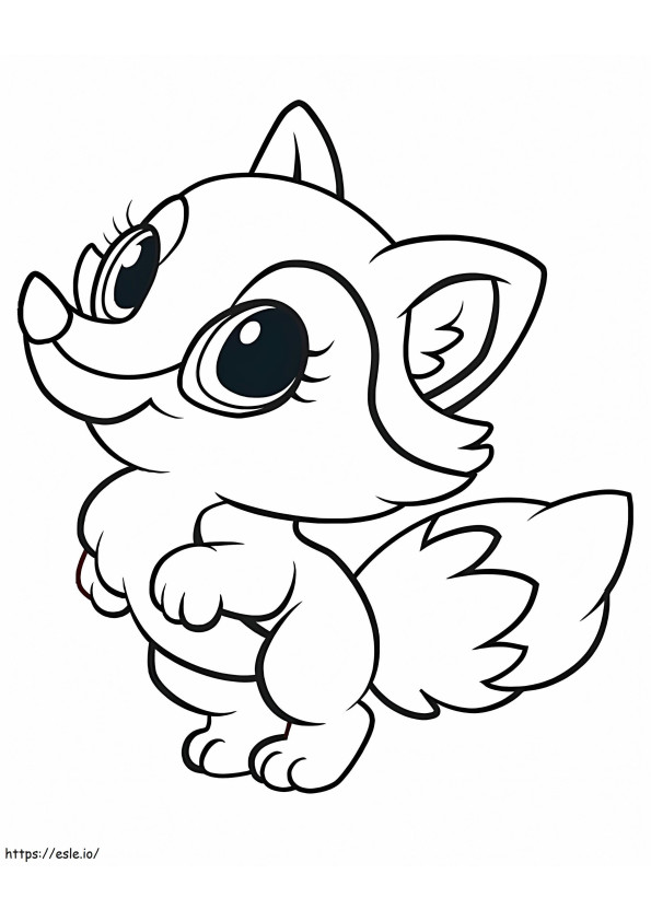 Cute Baby Fox coloring page