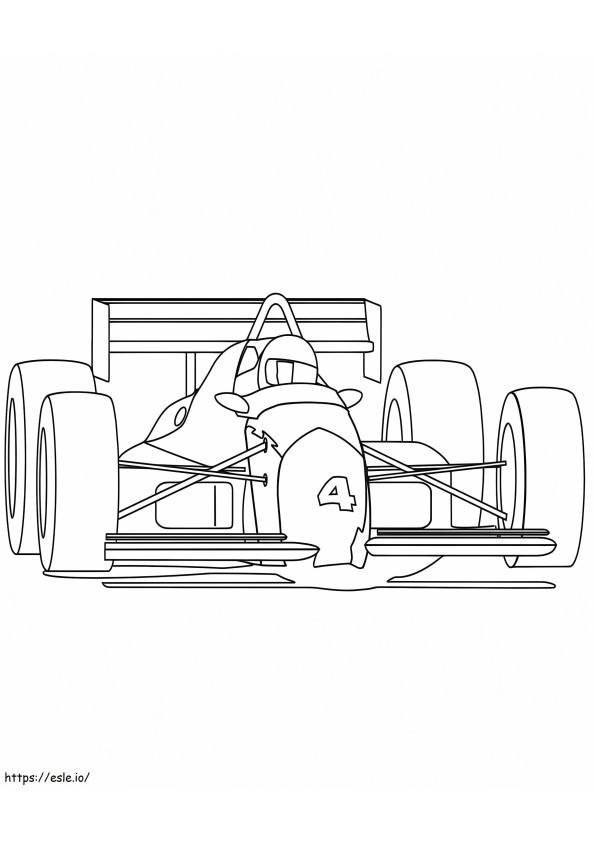 Formula 1 -kilpa-auto 15 värityskuva