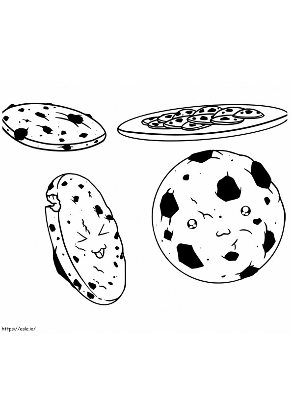 Cute Cookies coloring page