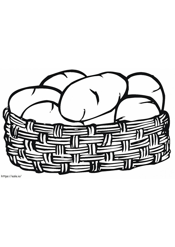 Basket Of Potatoes coloring page