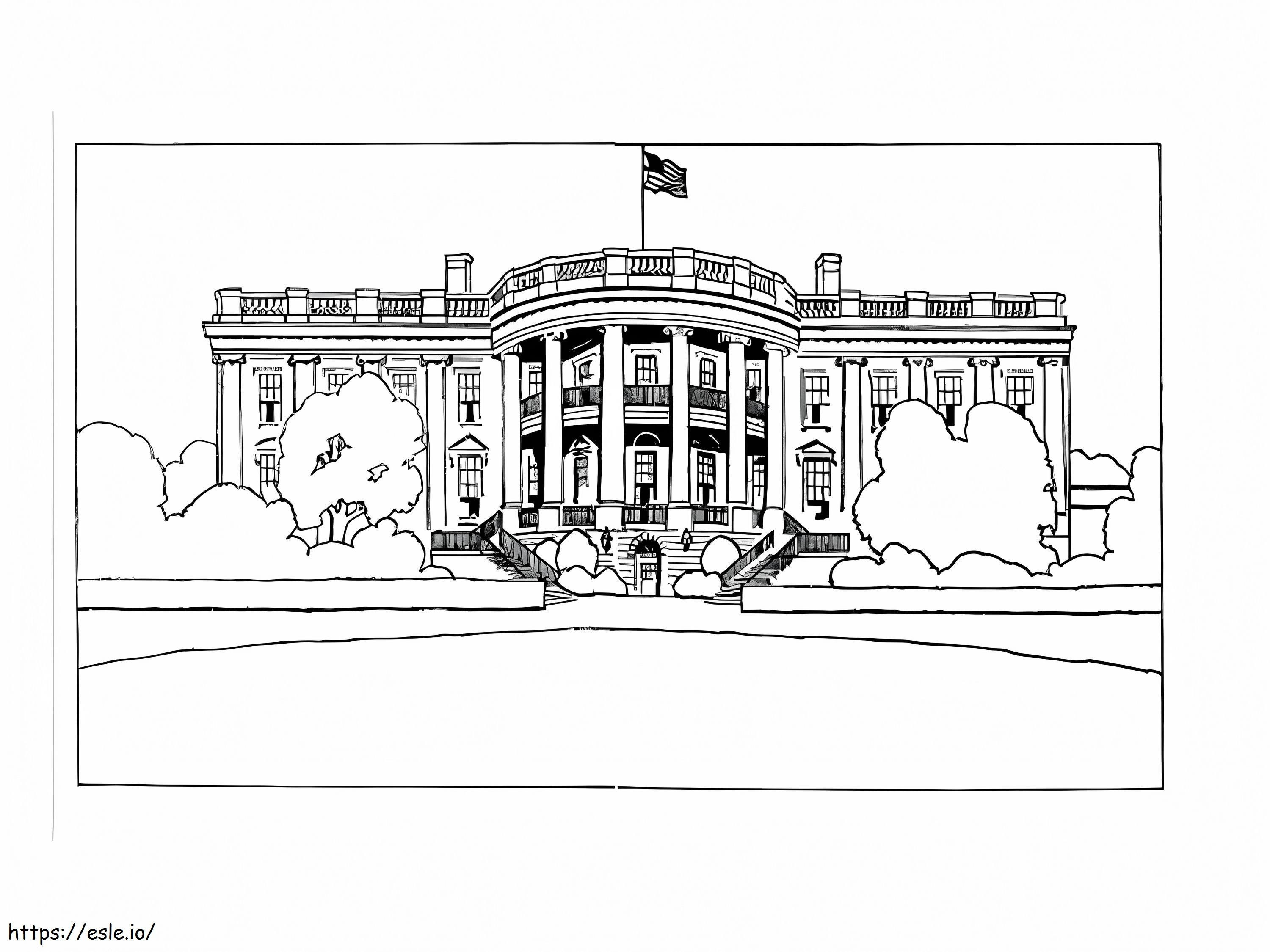 Gedung Putih Gratis yang Dapat Dicetak Gambar Mewarnai