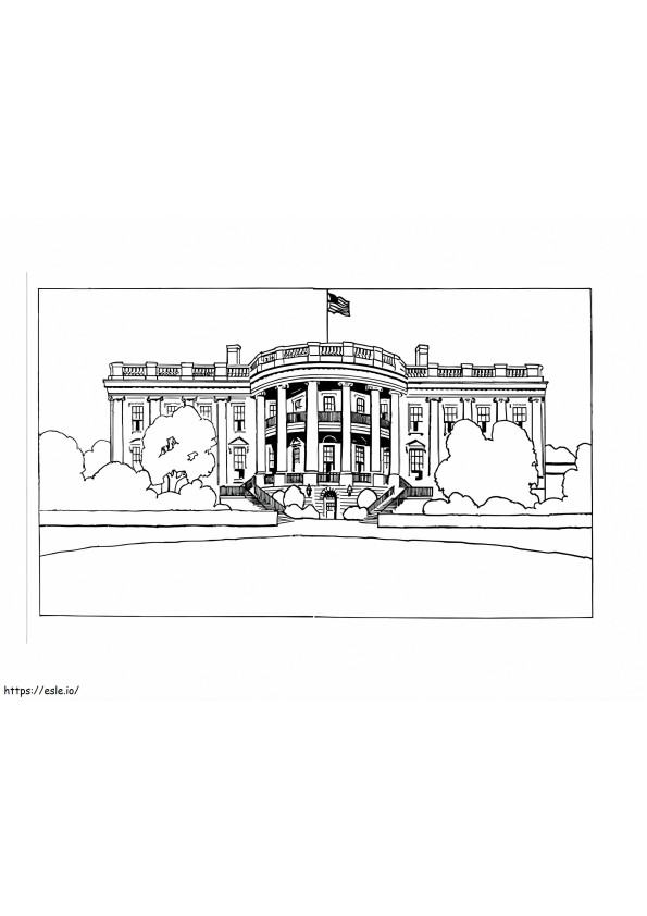 Ücretsiz Yazdırılabilir Beyaz Saray boyama