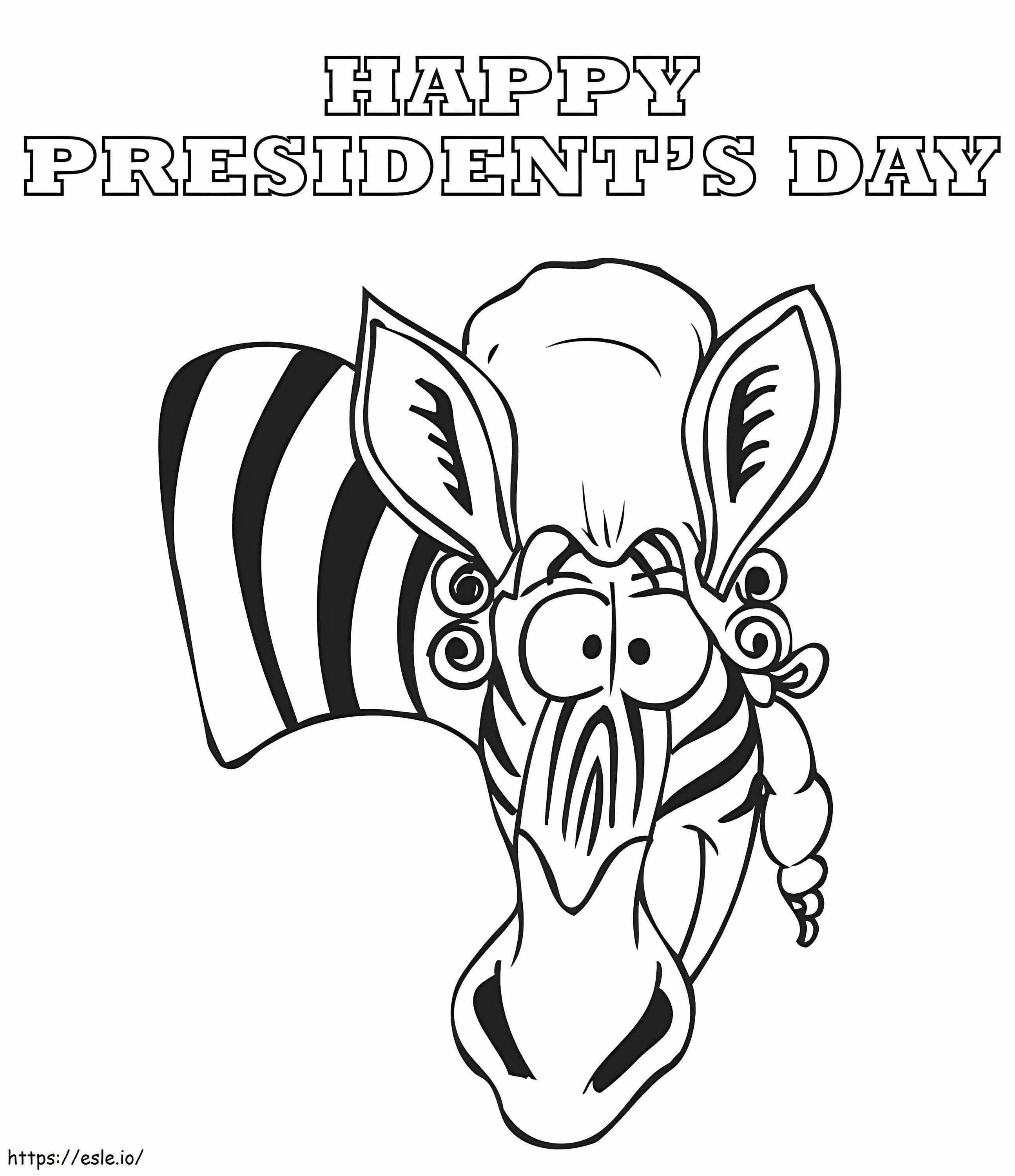 Coloriage Jour 14 des présidents à imprimer dessin
